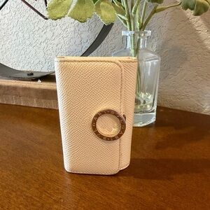 BVLGARI White Leather Key Case